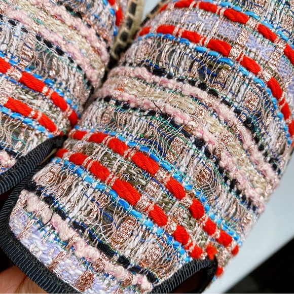 💕 TONI PONS ORIGENS PINK BLACK MULTI TWEED STITCHED ESPADRILLES! - Picture 14 of 16